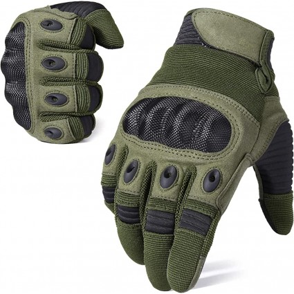 Перчатки тактические с защитной вставкой HelperJet B10 (Темно-зеленый, Размер - L)